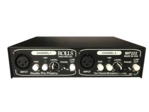 MP222 Two Channel Studio Pro Mic Preamp